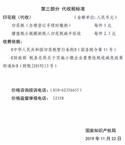 国知局：最新专利申请收费及商标注册收费标准6