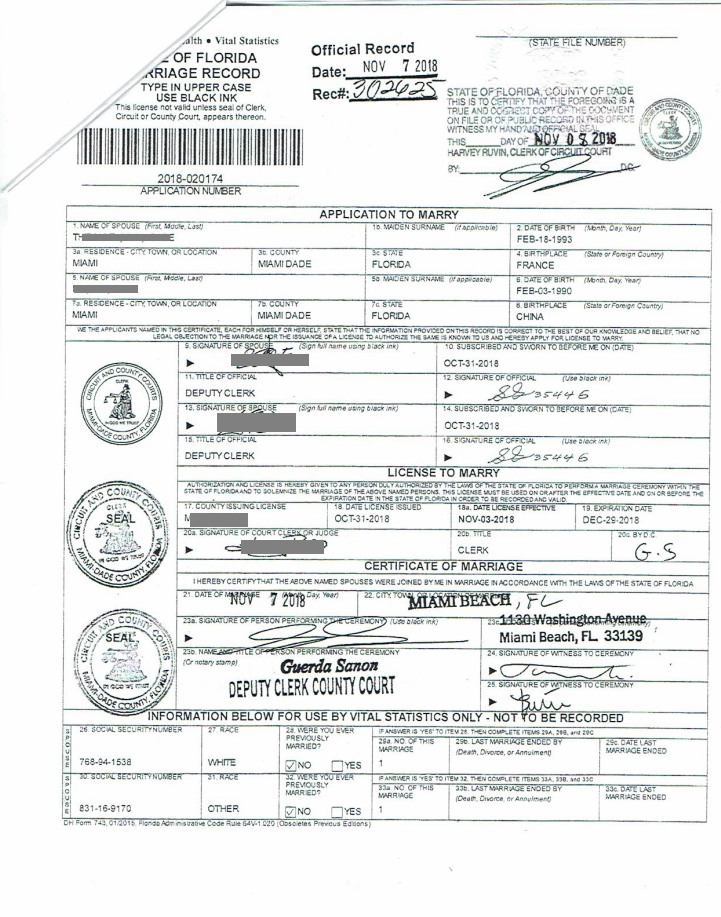 成功案例：美国结婚证在中国使用一定要进行认证！